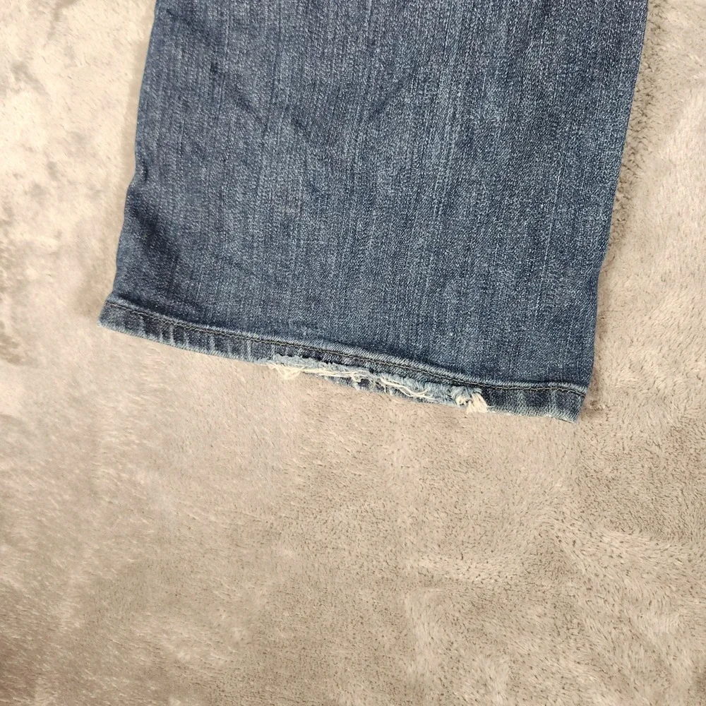 Banana Republic Bootcut Jeans‎ Men 10R Good Frayed Hem Stretch Denim FRAYED HEEL